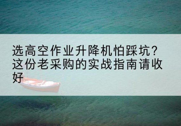 中牟高空作业升降机厂家推荐-选高空作业升降机怕踩坑？这份老采购的实战指南请收好